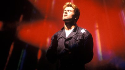 George Michael performs on stage, Australia, March 1988.