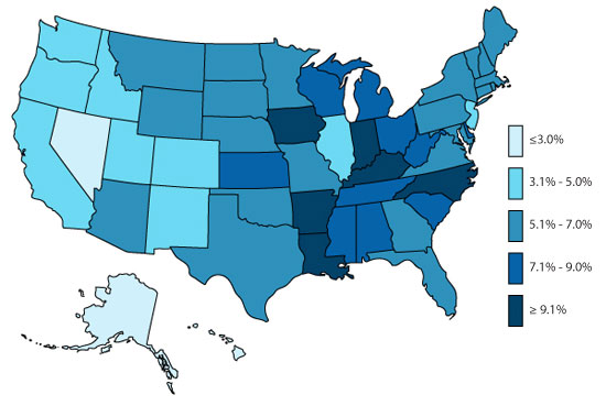 State-based Prevalence Data of all Children Receiving ADHD Medication Treatment (2011 - 2012)