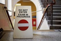do-not-enter-exam-in-progress-sign-on-staircase
